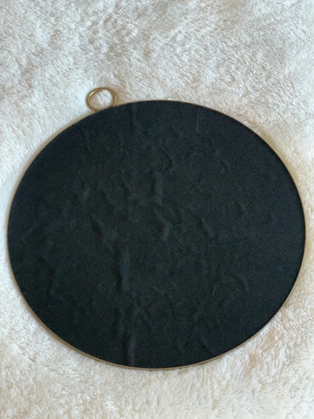 Lacquered Brass Ring Finish Round Wall Mirror 12” x 12”